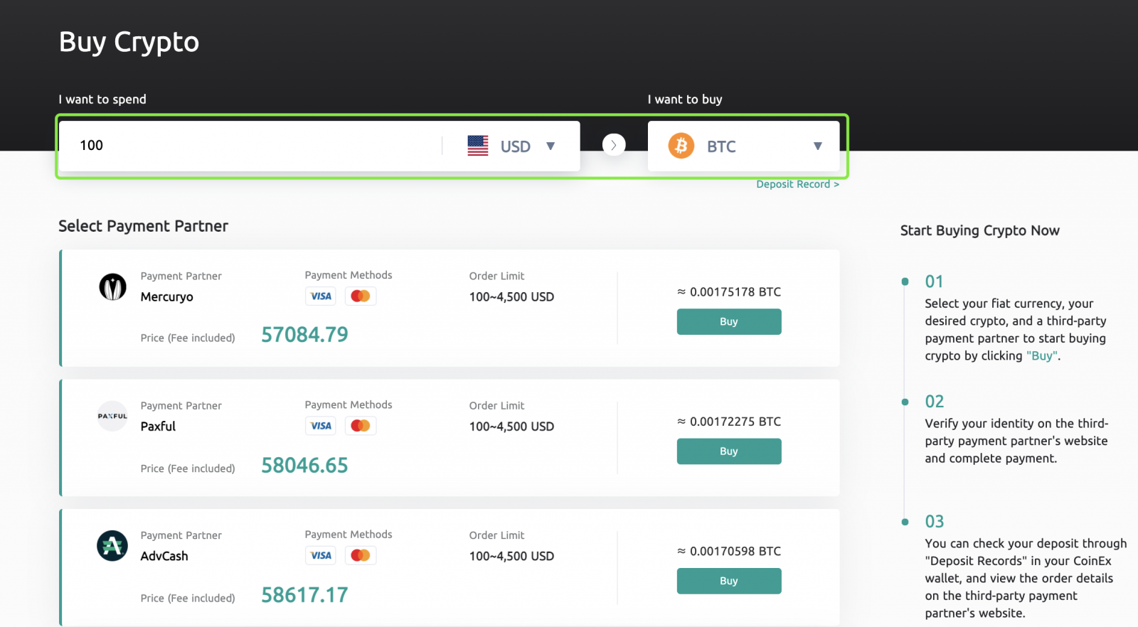 Як набыць Crypto з дапамогай AdvCash у CoinEx Як набыць Crypto з дапамогай AdvCash у CoinEx