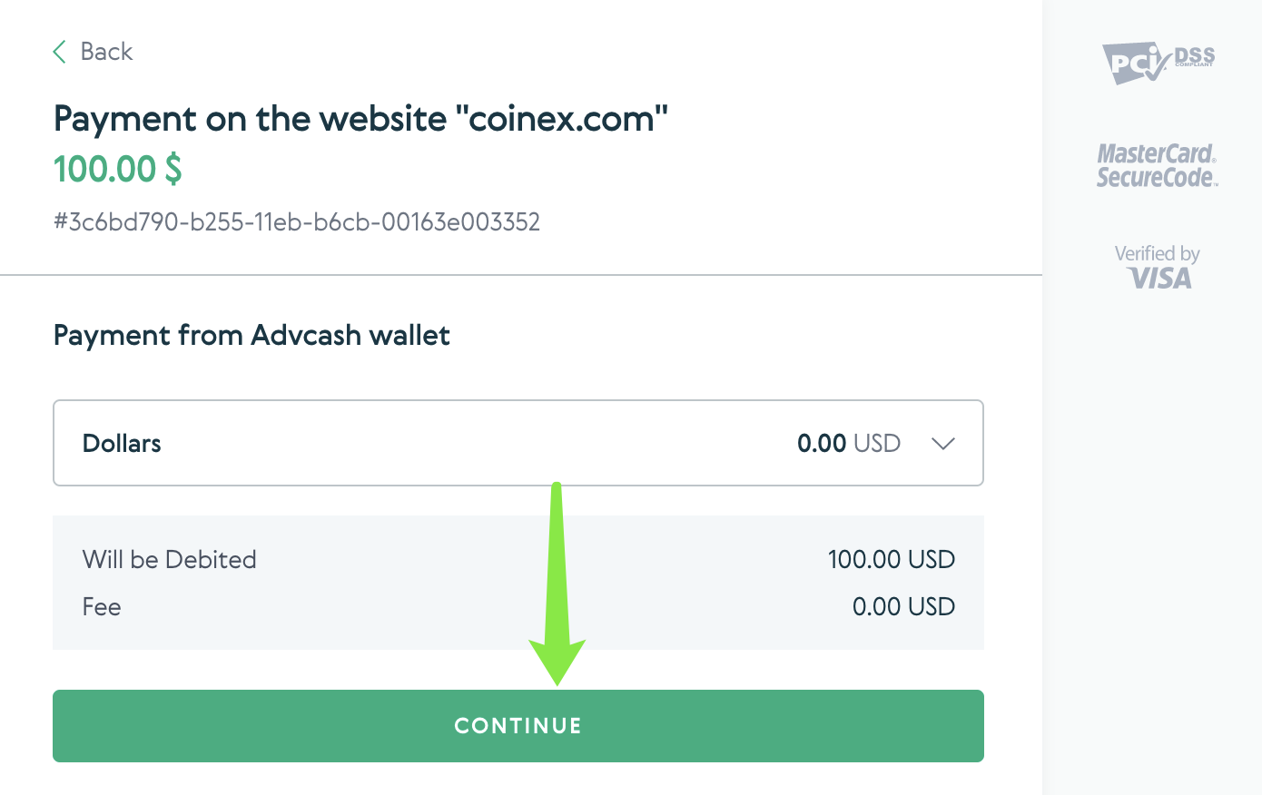 Як набыць Crypto з дапамогай AdvCash у CoinEx Як набыць Crypto з дапамогай AdvCash у CoinEx