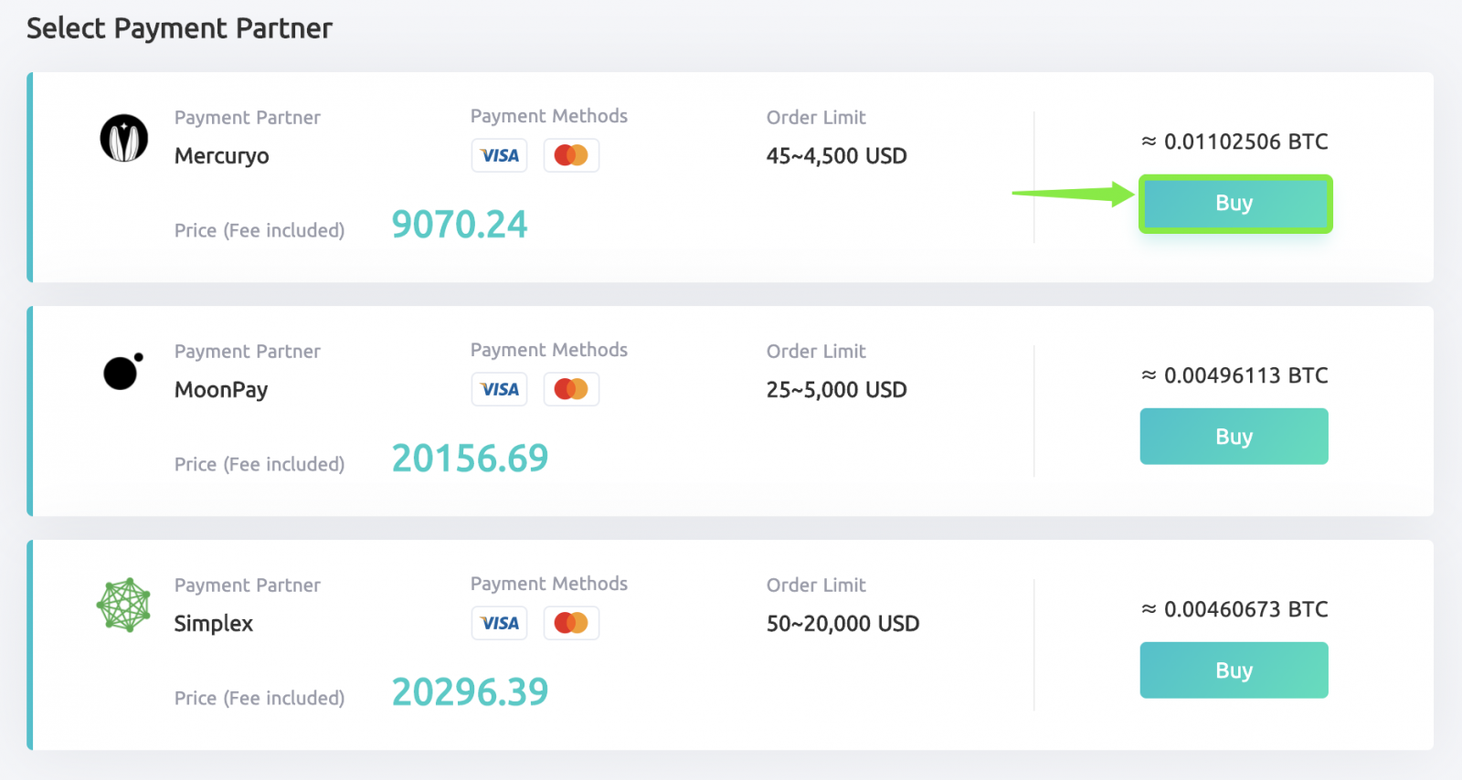 Як набыць Crypto ад Mercuryo ў CoinEx Як набыць Crypto ад Mercuryo ў CoinEx