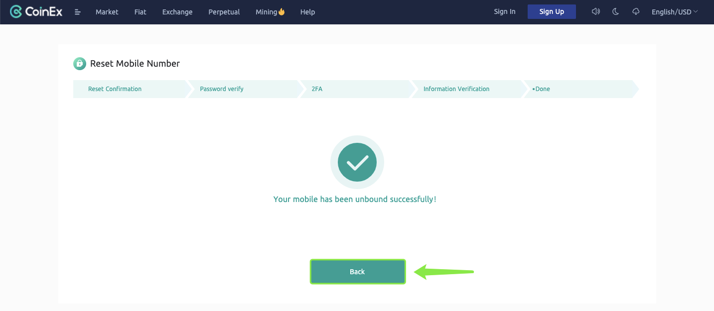 በ CoinEx ውስጥ የስልክ ቁጥርን እንዴት እንደገና ማስጀመር/መቀየር እንደሚቻል በ CoinEx ውስጥ የስልክ ቁጥርን እንዴት እንደገና ማስጀመር/መቀየር እንደሚቻል