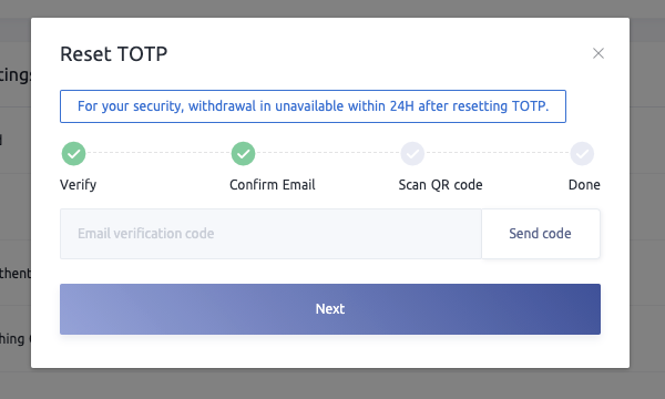 CoinExте TOTP аутентификациясын кантип кайра коюу/өзгөртүү керек CoinExте TOTP аутентификациясын кантип кайра коюу/өзгөртүү керек